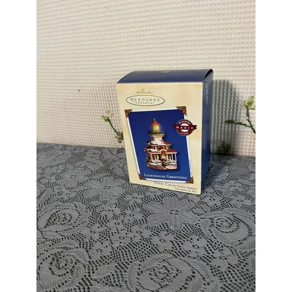 Hallmark Keepsake Lighthouse Greetings Magic Collectors Series Ornament Box